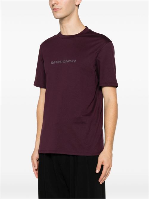 T-shirt uomo Emporio Armani viola in jersey di cotone Pima EMPORIO ARMANI | EM004583AF13669MA117